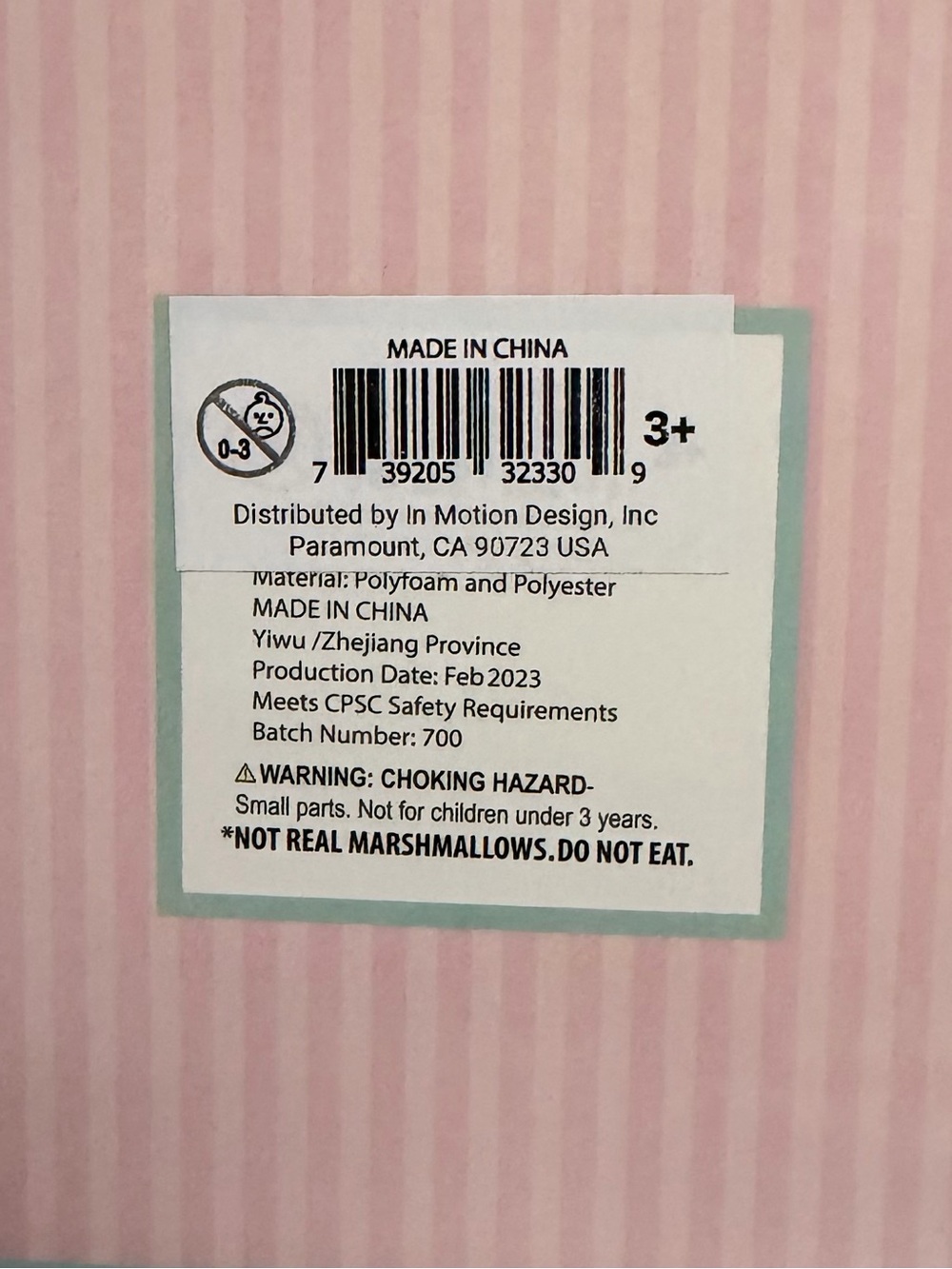 Always and Forever Multicolor Pastel Non-Edible Marshmallow Bear Toy - Picture 10 of 10
